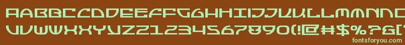 Jumptroopsbold Font – Green Fonts on Brown Background