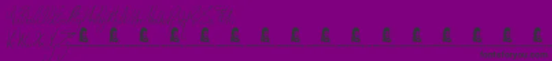 TodayPeople-fontti – mustat fontit violetilla taustalla