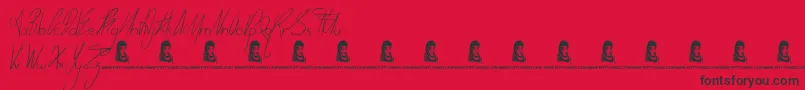 フォントTodayPeople – 赤い背景に黒い文字
