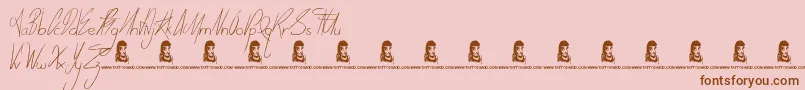 TodayPeople Font – Brown Fonts on Pink Background