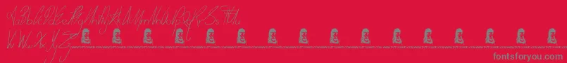 TodayPeople Font – Gray Fonts on Red Background