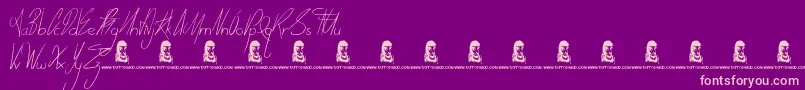 TodayPeople Font – Pink Fonts on Purple Background
