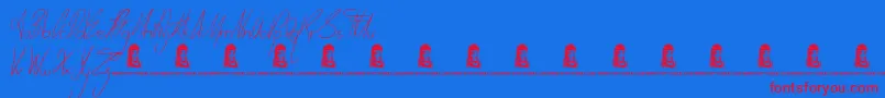 TodayPeople Font – Red Fonts on Blue Background