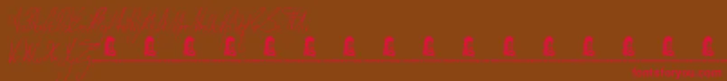 TodayPeople Font – Red Fonts on Brown Background