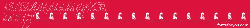 TodayPeople Font – White Fonts on Red Background