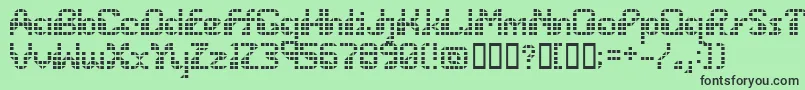 Wargames Font – Black Fonts on Green Background