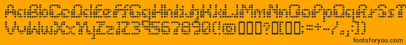 Wargames Font – Black Fonts on Orange Background