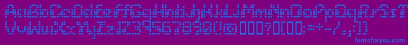 Wargames Font – Blue Fonts on Purple Background