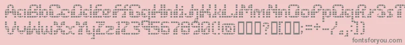 Wargames Font – Gray Fonts on Pink Background