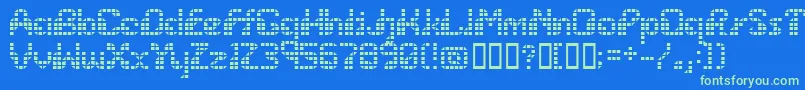 Wargames Font – Green Fonts on Blue Background