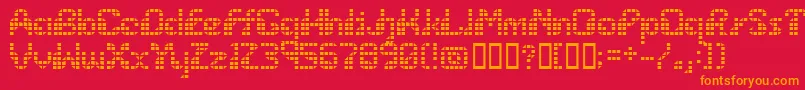 Wargames Font – Orange Fonts on Red Background