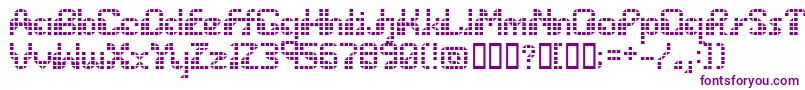 Шрифт Wargames – фиолетовые шрифты на белом фоне