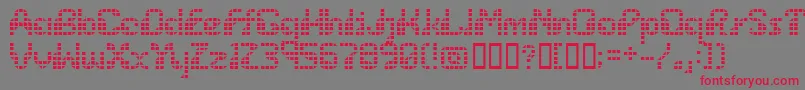 Wargames-Schriftart – Rote Schriften auf grauem Hintergrund