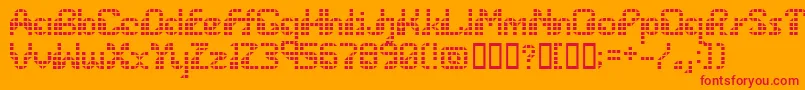 Wargames Font – Red Fonts on Orange Background