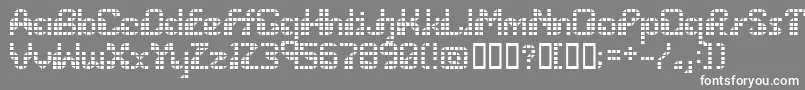 Wargames-Schriftart – Weiße Schriften auf grauem Hintergrund