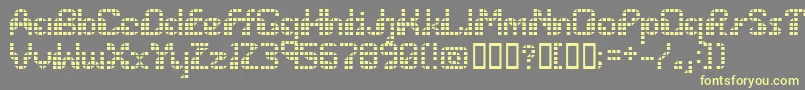 Wargames Font – Yellow Fonts on Gray Background