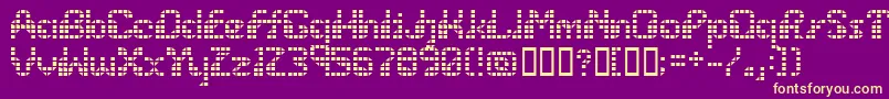 Wargames Font – Yellow Fonts on Purple Background