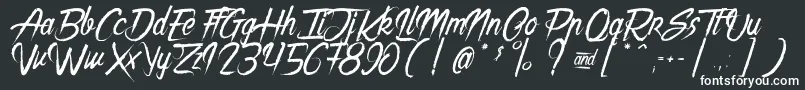 Шрифт TheNightCreatures2 – белые шрифты на чёрном фоне