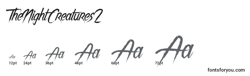 TheNightCreatures2 Font Sizes