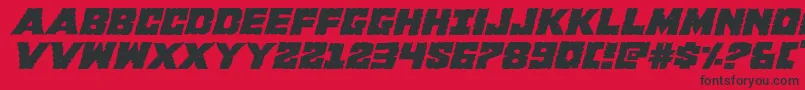 Kcommandoexpandital Font – Black Fonts on Red Background