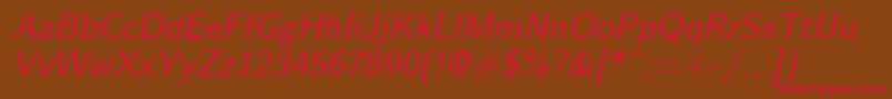 Шрифт EmilOblique – красные шрифты на коричневом фоне