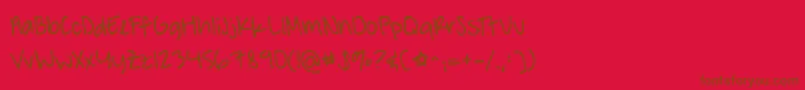 Ahundredmiles Font – Brown Fonts on Red Background