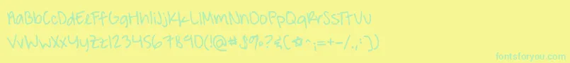 Подробнее о шрифте Ahundredmiles Шрифт Ahundredmiles – зелёные шрифты на жёлтом фоне