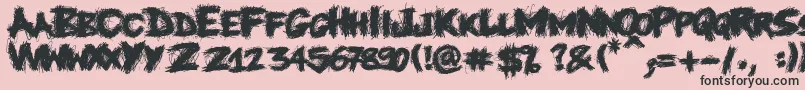 Knife Font – Black Fonts on Pink Background