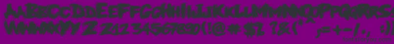 Knife Font – Black Fonts on Purple Background