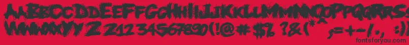 Knife Font – Black Fonts on Red Background