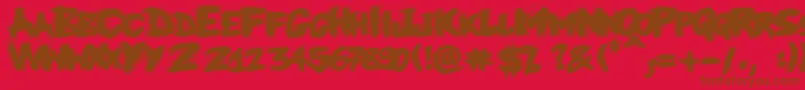 Knife Font – Brown Fonts on Red Background