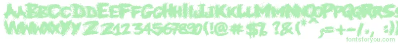 Knife Font – Green Fonts on White Background