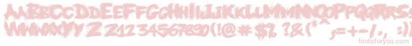 Knife Font – Pink Fonts on White Background