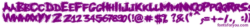 Knife Font – Purple Fonts on White Background