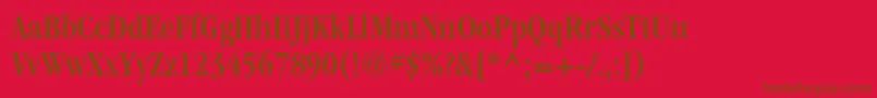 Garrymondriancond5Sbldsh Font – Brown Fonts on Red Background