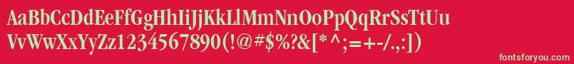 Garrymondriancond5Sbldsh Font – Green Fonts on Red Background