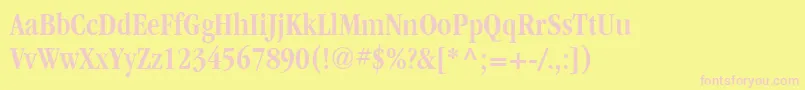 Garrymondriancond5Sbldsh Font – Pink Fonts on Yellow Background