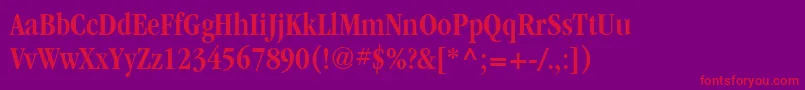 Garrymondriancond5Sbldsh Font – Red Fonts on Purple Background