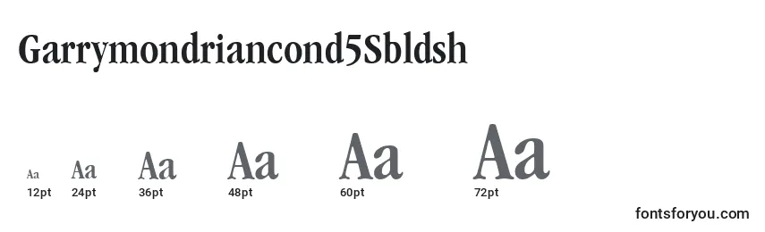 Garrymondriancond5Sbldsh Font Sizes