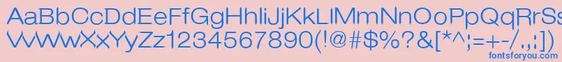 LeoArrow Font – Blue Fonts on Pink Background
