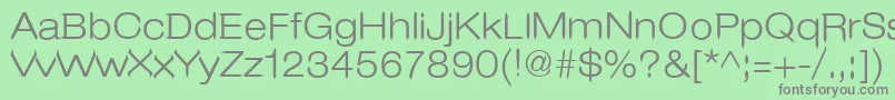 フォントLeoArrow – 緑の背景に灰色の文字