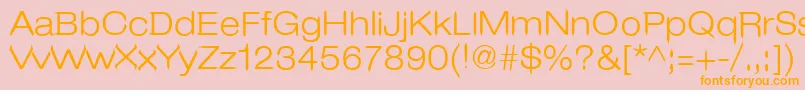Więcej informacji o czcionce LeoArrow Czcionka LeoArrow – pomarańczowe czcionki na różowym tle
