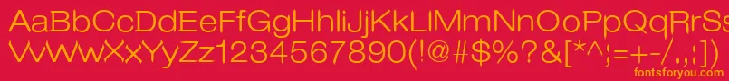 LeoArrow Font – Orange Fonts on Red Background