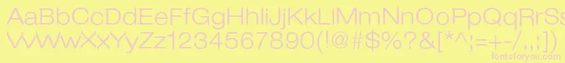 LeoArrow Font – Pink Fonts on Yellow Background