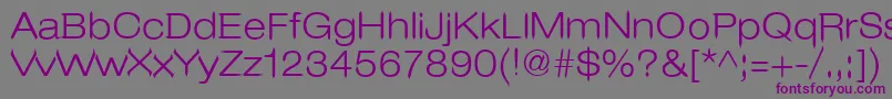 LeoArrow Font – Purple Fonts on Gray Background