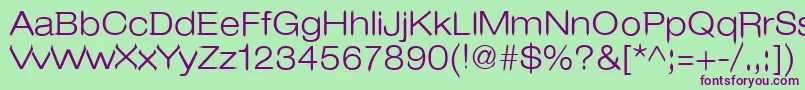 Police LeoArrow – polices violettes sur fond vert