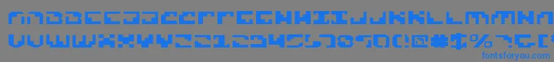 XenophobiaExpanded Font – Blue Fonts on Gray Background