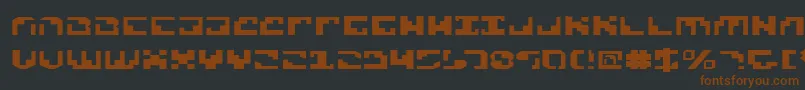 XenophobiaExpanded-Schriftart – Braune Schriften auf schwarzem Hintergrund