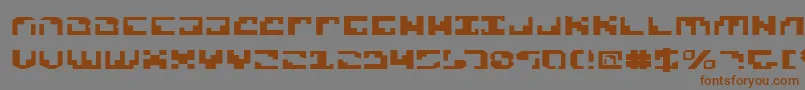 XenophobiaExpanded Font – Brown Fonts on Gray Background