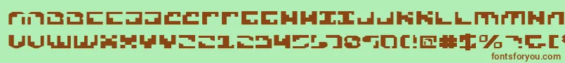 XenophobiaExpanded Font – Brown Fonts on Green Background